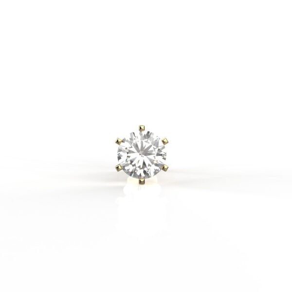 Avarta Gold 70 Cent Moissanite Solitaire Nosepin - Image 4