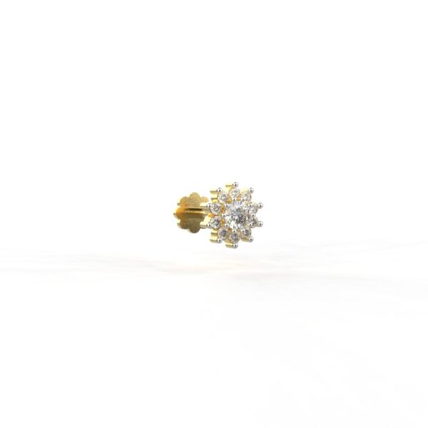 Avarta Jewellery Sparkle Flora Diamond Nose Stud - Image 4