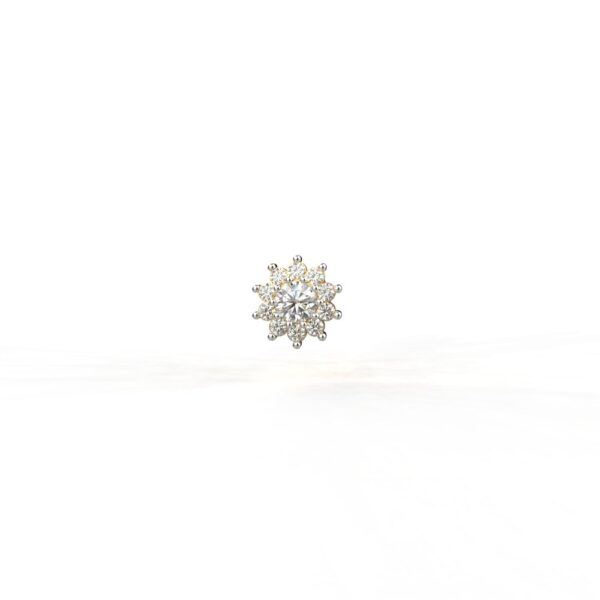 Avarta Jewellery Sparkle Flora Diamond Nose Stud - Image 3