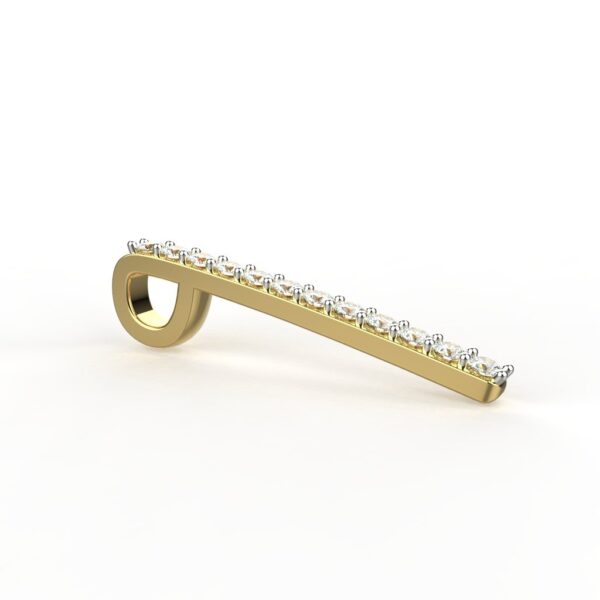Avarta Jewellery 18k Gold Line Diamond Pendant for Girls & Women - Image 2