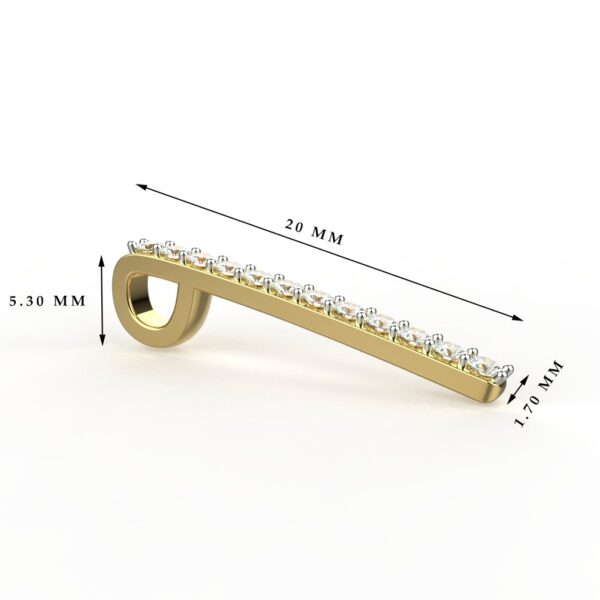 Avarta Jewellery 18k Gold Line Diamond Pendant for Girls & Women - Image 4