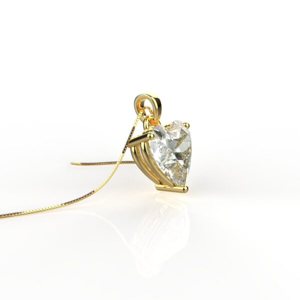 Avarta Jewellery Sterling Silver Solitaire Heart Pendant For Girls & Women - Image 3