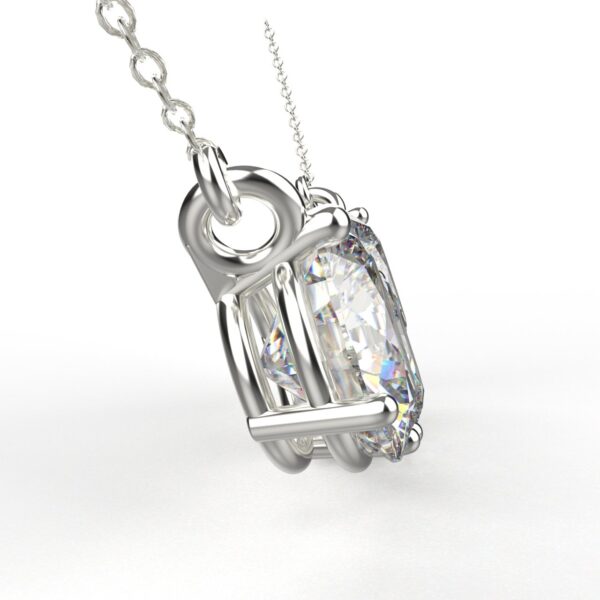 Avarta Sterling Silver 3 Carat Solitaire Pendant With Chain For Girls & Women - Image 5