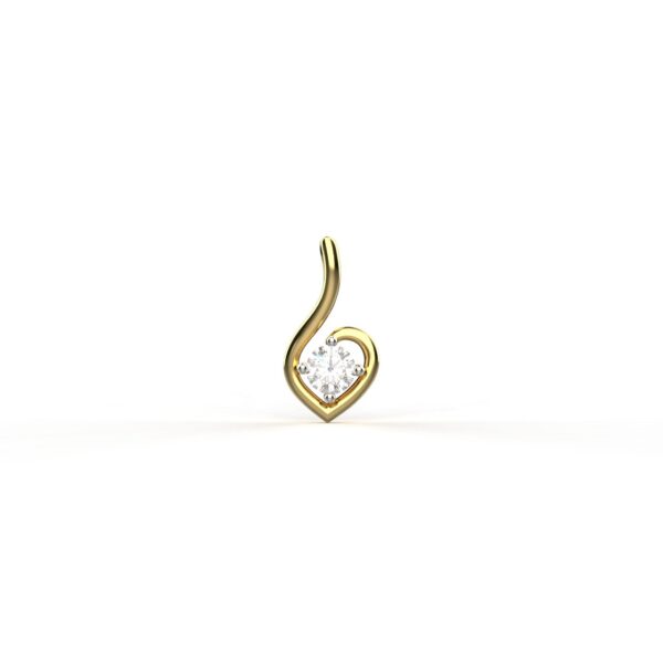 18k Gold 25 Cents Moissanite Pendant - Image 4