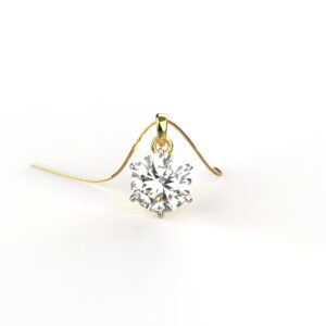 Avarta Jewellery 18k Gold 1.50 Carat Moissanite Solitaire Pendant