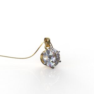 Avarta Jewellery Sterling Silver Solitaire Pendant For Girls & Women