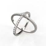 Avarta Jewellery Sterling Silver CrissCross Ring For Girls & Wemen