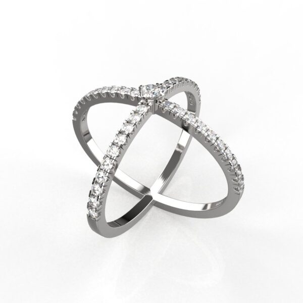 Avarta Jewellery Sterling Silver CrissCross Ring For Girls & Wemen