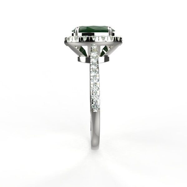 Avarta Jewellery Sterling Silver Ring With Synthetic Emerald Gemstone For Girls & Wemen - Image 3