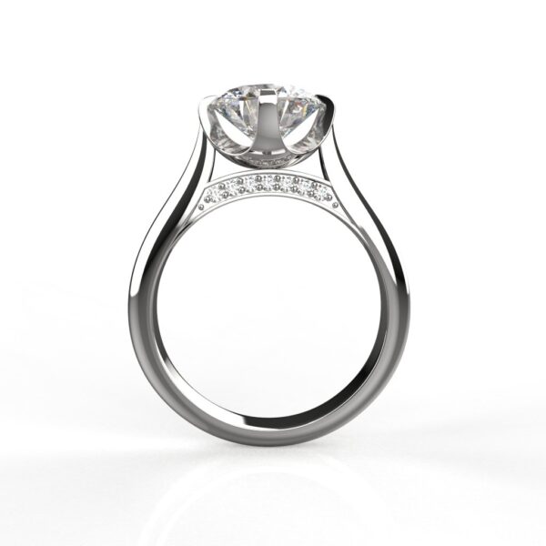 Avarta Jewellery Sterling Silver 2 Carat Solitaire Ring For Girls & Women - Image 3