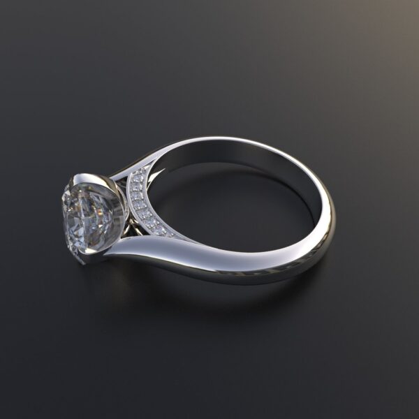 Avarta Jewellery Sterling Silver 2 Carat Solitaire Ring For Girls & Women - Image 4