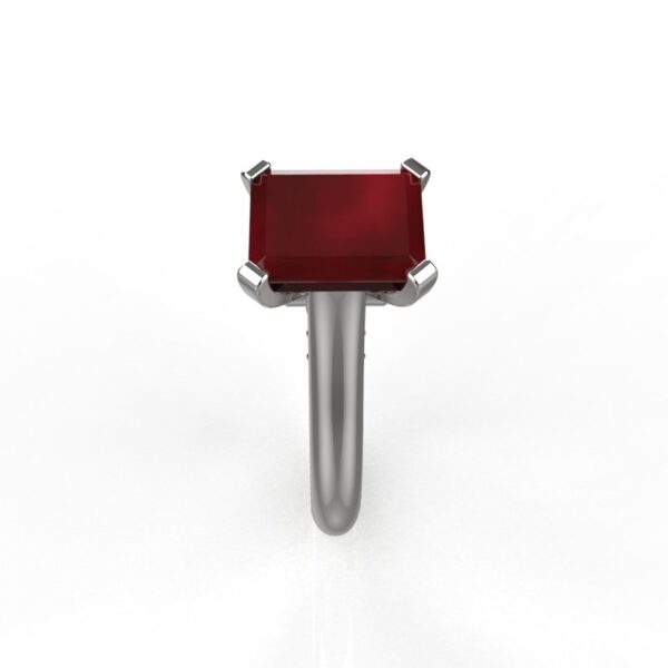Avarta Jewellery Sterling Silver Faux Ruby Ring With Diamonds - Image 7