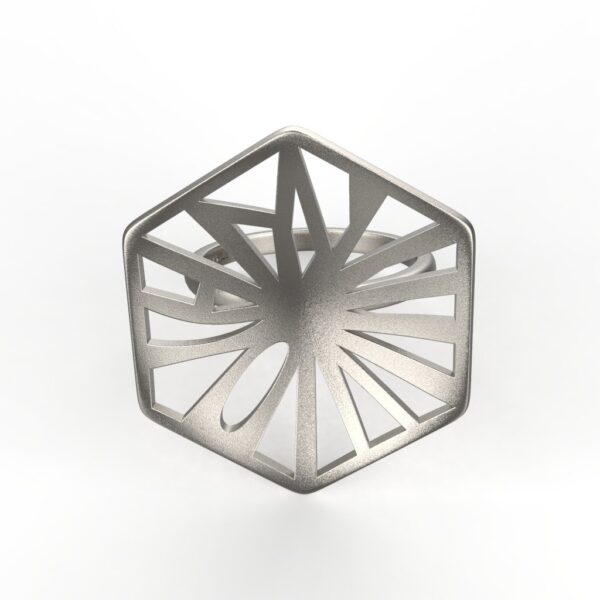Avarta Sterling Silver Unisex Designer Oxodised Ring - Image 2