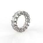 Avarta Jewellery Sterling Silver 8 Carat Princess Cut Eternity Band of 0.50 Carat Each