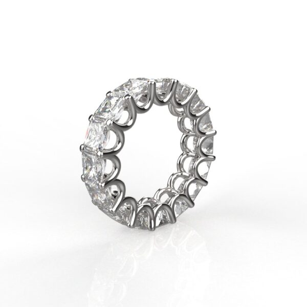 Avarta Jewellery Sterling Silver 8 Carat Princess Cut Eternity Band of 0.50 Carat Each