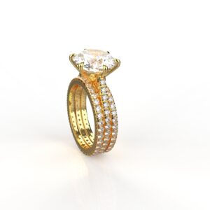 Avarta Jewellery Sterling Silver 3.80 Carat Solitaire & Stackable Eternity Rings