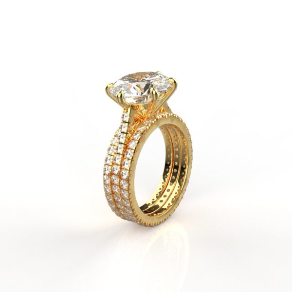 Avarta Jewellery Sterling Silver 3.80 Carat Solitaire & Stackable Eternity Rings - Image 5