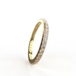 Avarta Jewellery Sterling Silver Stackable Eternity Band or Thumb Ring With Gold Polish