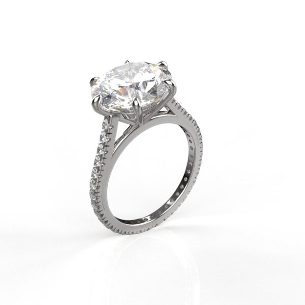 Avarta Jewellery Sterling Silver 3.80 Carat Solitaire Ring For Girls & Women