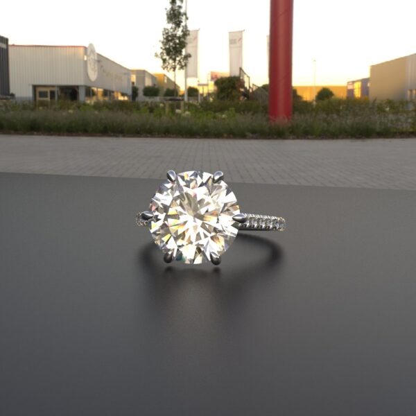 Avarta Jewellery Sterling Silver 3.80 Carat Solitaire Ring For Girls & Women - Image 2