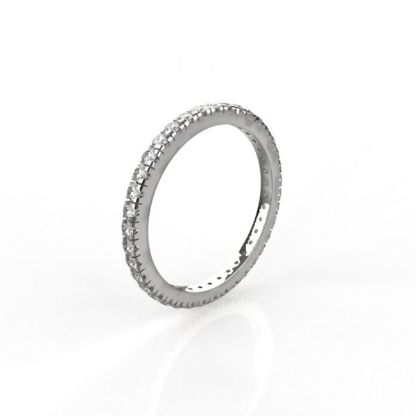 Avarta Jewellery Sterling Silver Stackable Eternity Ring Band For Girls & Women