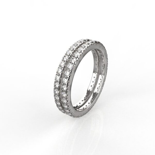 Avarta Jewellery Sterling Silver Stackable Eternity Ring Band For Girls & Women - Image 7