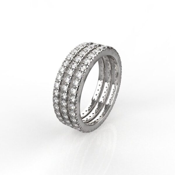 Avarta Jewellery Sterling Silver Stackable Eternity Ring Band For Girls & Women - Image 8