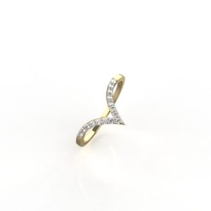 Avarta Jewellery 18K Hallmarked Gold Moissanite Stackable Eternity Ring For Women & Girls