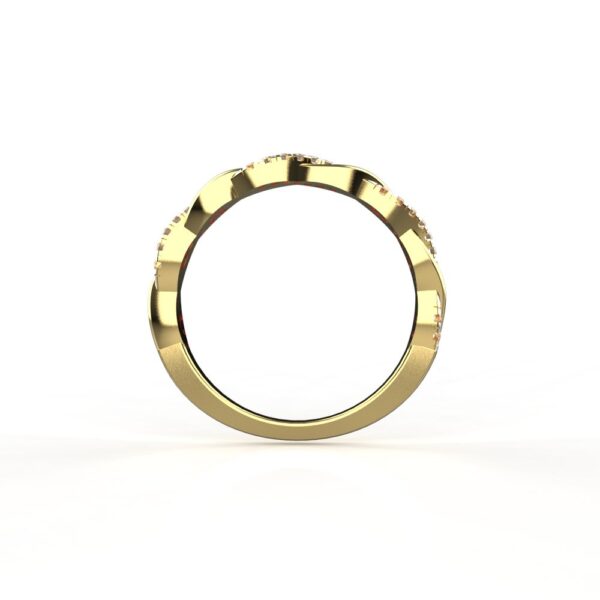 Avarta Jewellery Gold Wavy Lab Grown Diamond Ring - Image 3