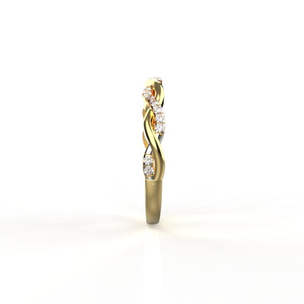 Avarta Jewellery Gold Wavy Lab Grown Diamond Ring - Image 4