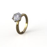 Avarta Jewellery 18k Gold 2 Carat Moissanite Ring