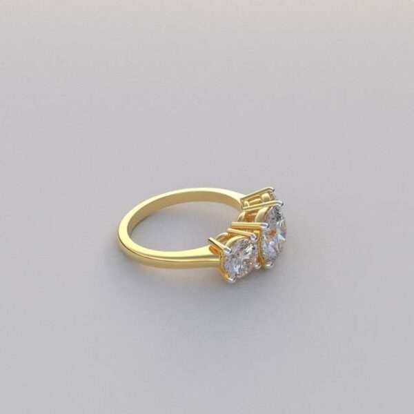 Avarta Jewellery 18k Gold 2.50 Carat Moissanite Solitaire Cocktail Ring - Image 5