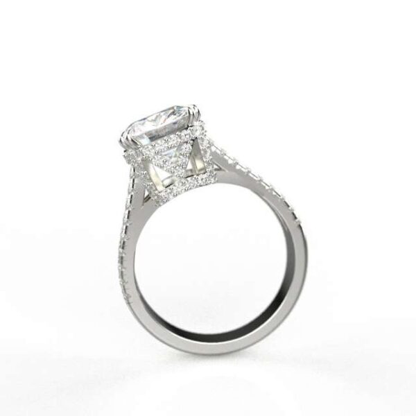 Avarta Jewellery 18K White Gold Engagement Cocktail Ring With Moissanite - Image 7