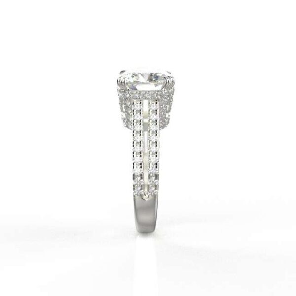 Avarta Jewellery 18K White Gold Engagement Cocktail Ring With Moissanite - Image 6