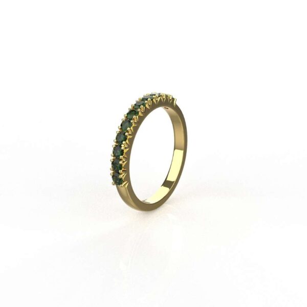 Avarta 14K Gold Emerald Eternity Band