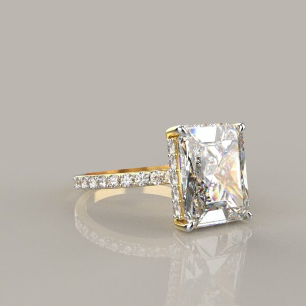Avarta Jewellery 18k Gold 3 Carat Solitaire Moissanite Cocktail Ring - Image 2