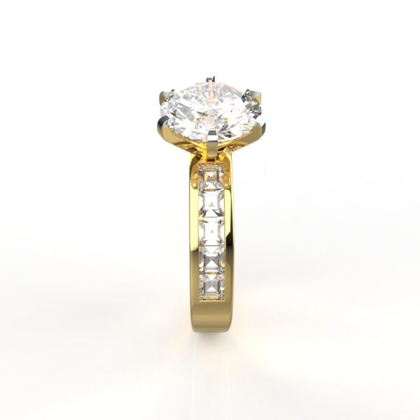 Avarta Jewellery Gold 2.50 Carat Solitaire Moissanite Ring - Image 3