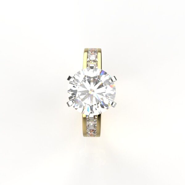 Avarta Jewellery Gold 2.50 Carat Solitaire Moissanite Ring - Image 4
