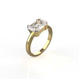 Avarta Jewellery 1.75 Carat Emerald Cut Lab Grown Solitaire Diamond Unisex Ring