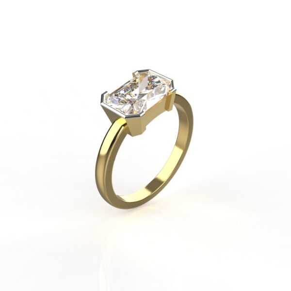 Avarta Jewellery 1.75 Carat Emerald Cut Lab Grown Solitaire Diamond Unisex Ring