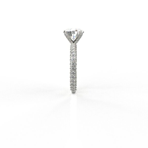 Avarta 18k White Gold 3 Carat Solitaire Moissanite Cocktail Ring - Image 5