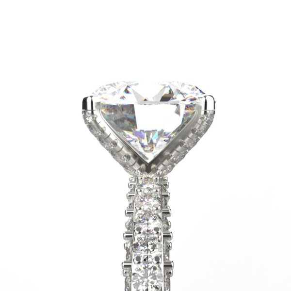 Avarta 18k White Gold 3 Carat Solitaire Moissanite Cocktail Ring - Image 3
