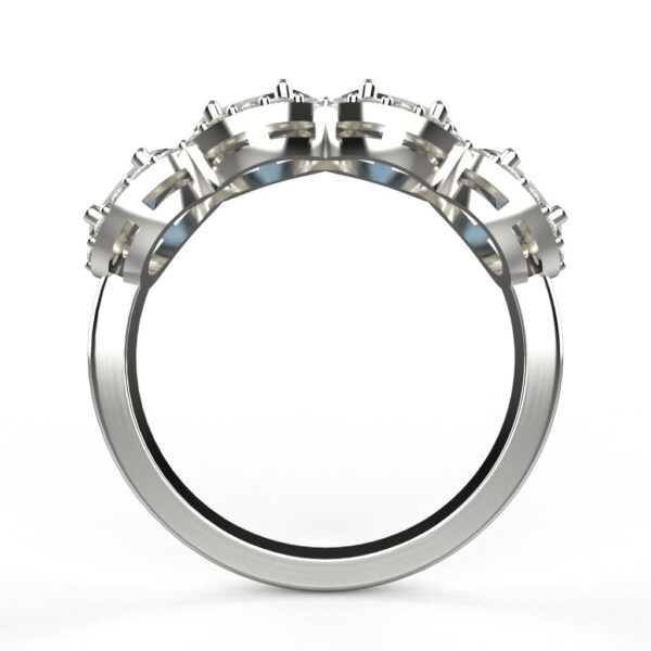 Avarta Jewellery Sterling Silver Blue Sapphire Ring With Moissanite - Image 3