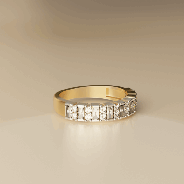 Avarta Jewellery Gold Baguette Lab Grown Diamond Ring - Image 2
