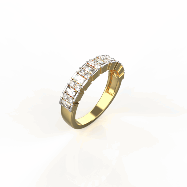 Avarta Jewellery Gold Baguette Lab Grown Diamond Ring