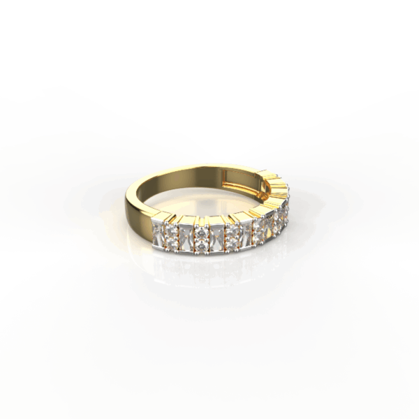 Avarta Jewellery Gold Baguette Lab Grown Diamond Ring - Image 3