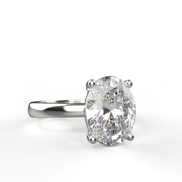 Avarta Jewellery 2.50 Carat Oval Solitaire Ring With Lab Diamonds - Image 6