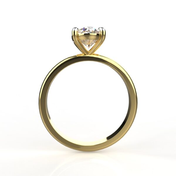 Avarta Jewellery Gold 1.50 Carat Oval Moissanite Solitaire Ring - Image 3