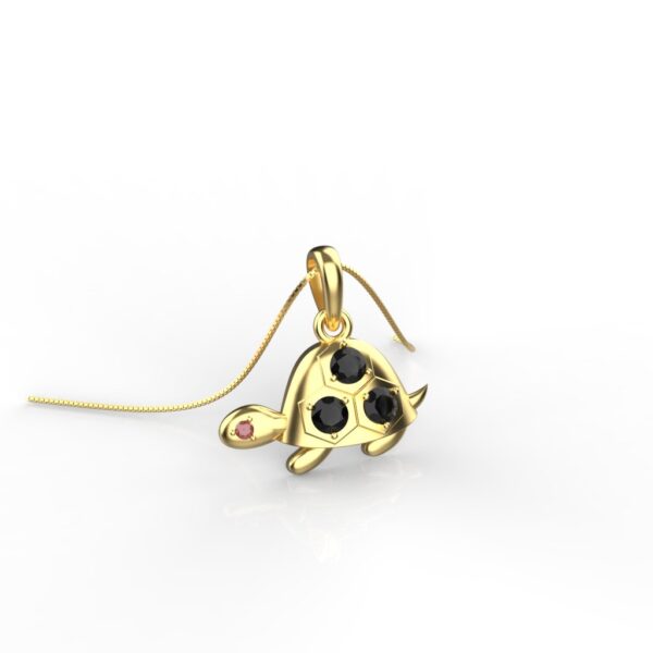 Avarta Sterling Silver Tortoise Pendant For Kids, Girls and Women With Sterling Silver Chain - Image 2