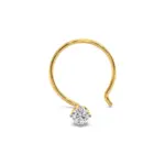 Avarta 18k Yellow Gold 25 Cents Diamond Nose pin